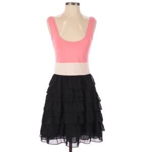 Express Colorblock Ruffle dress
